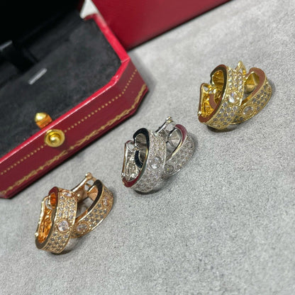 [Leaves]LOVE 5.5MM DIAMOND PAVED EARRINGS