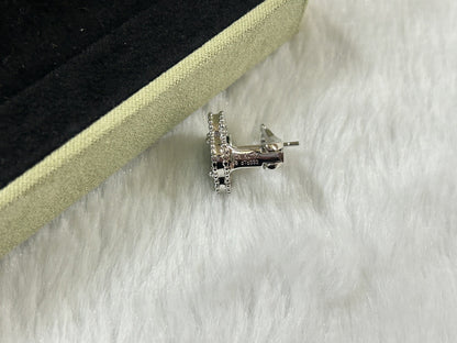 [Leaves]CLOVER PIETERSITE MEDIUM STUD EARRINGS