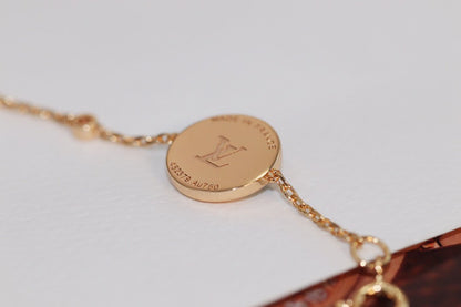[Leaves]STAR AND SUN 4 MOTIF ROSE GOLD MALACHITE BRACELET