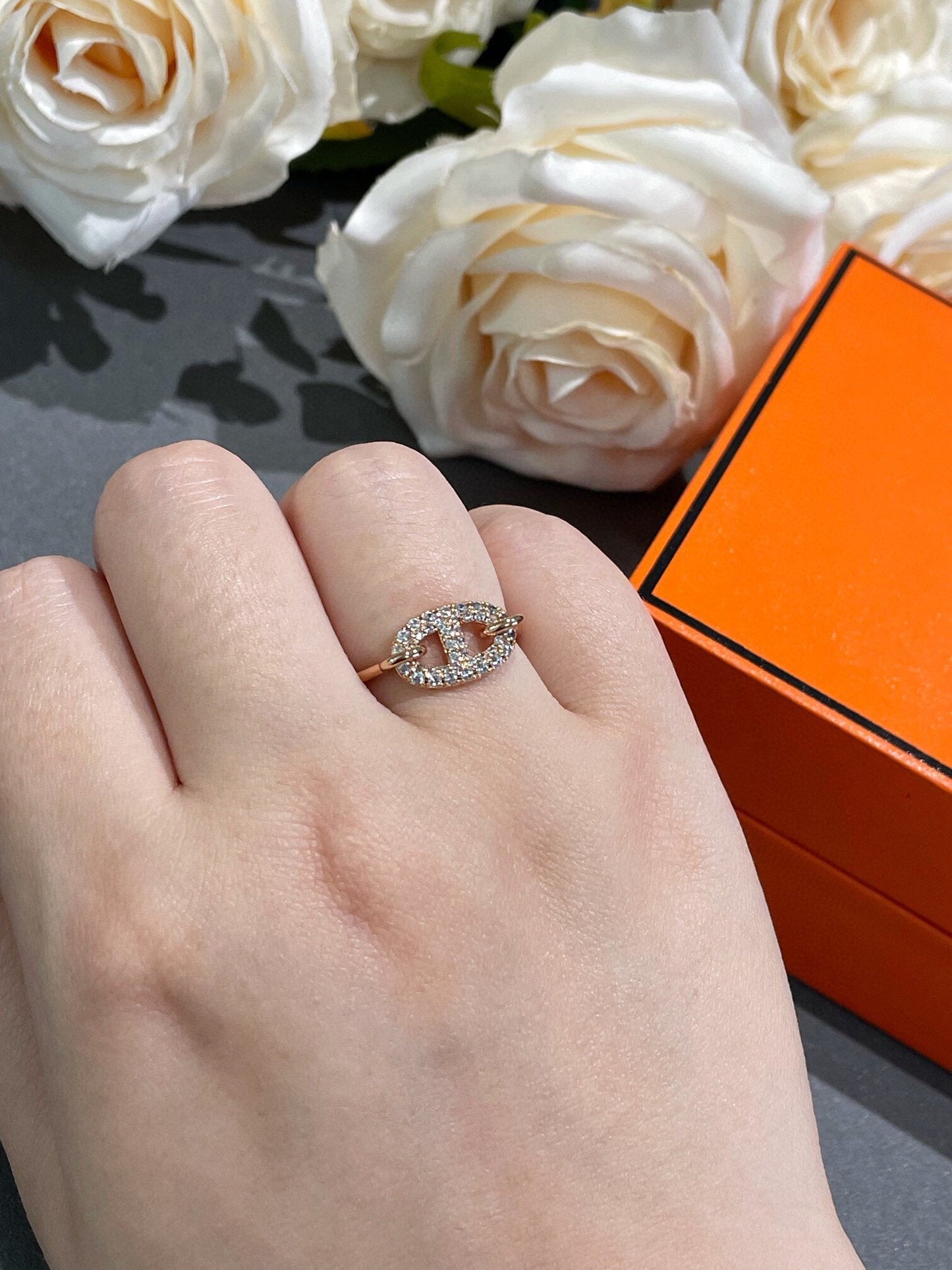 [Leaves]RONDE SMALL DIAMOND RING