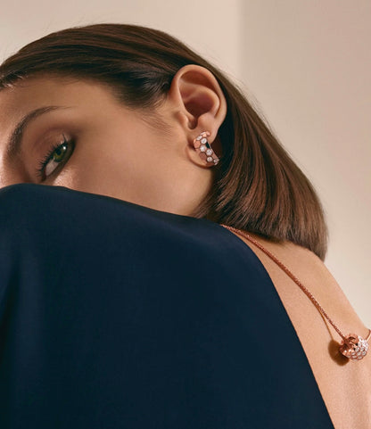 [Leaves]BEE LOVE DIAMOND HOOP EARRINGS