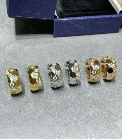 [Leaves]BEE LOVE DIAMOND HOOP EARRINGS