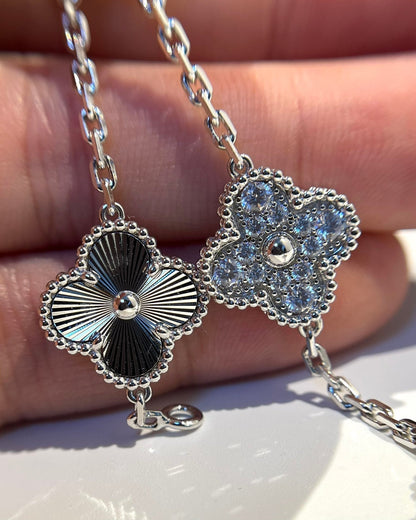 [Leaves]LUCKY CLOVER 5-MOTIF BRACELET - LASER COLLECTION