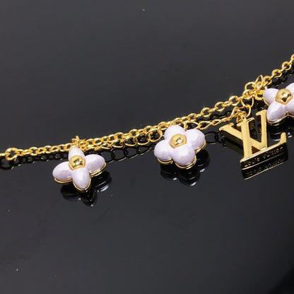 [Leaves]LOGO 6 MOTIF STAR AND SUN GOLD BRACELET