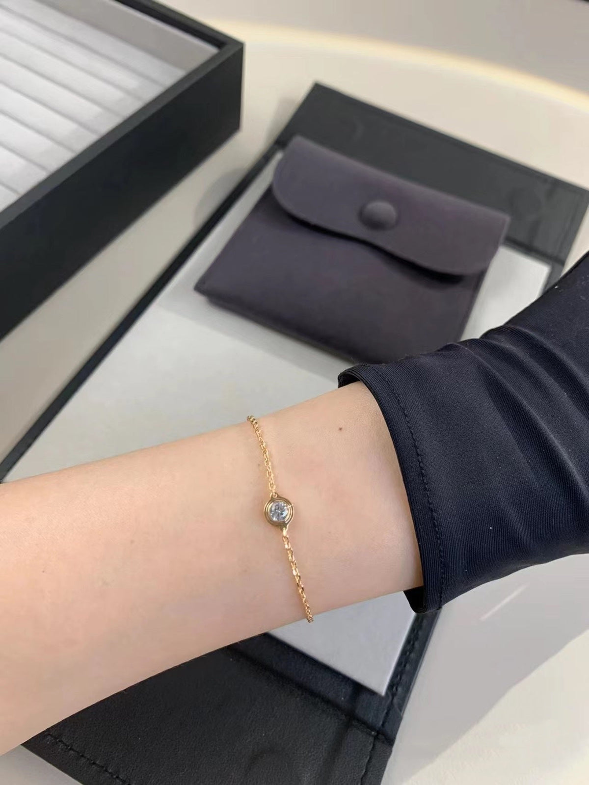 [Leaves]DAMOUR DIAMOND LINK BRACELET