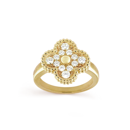 [Leaves]CLOVER DIAMOND RING