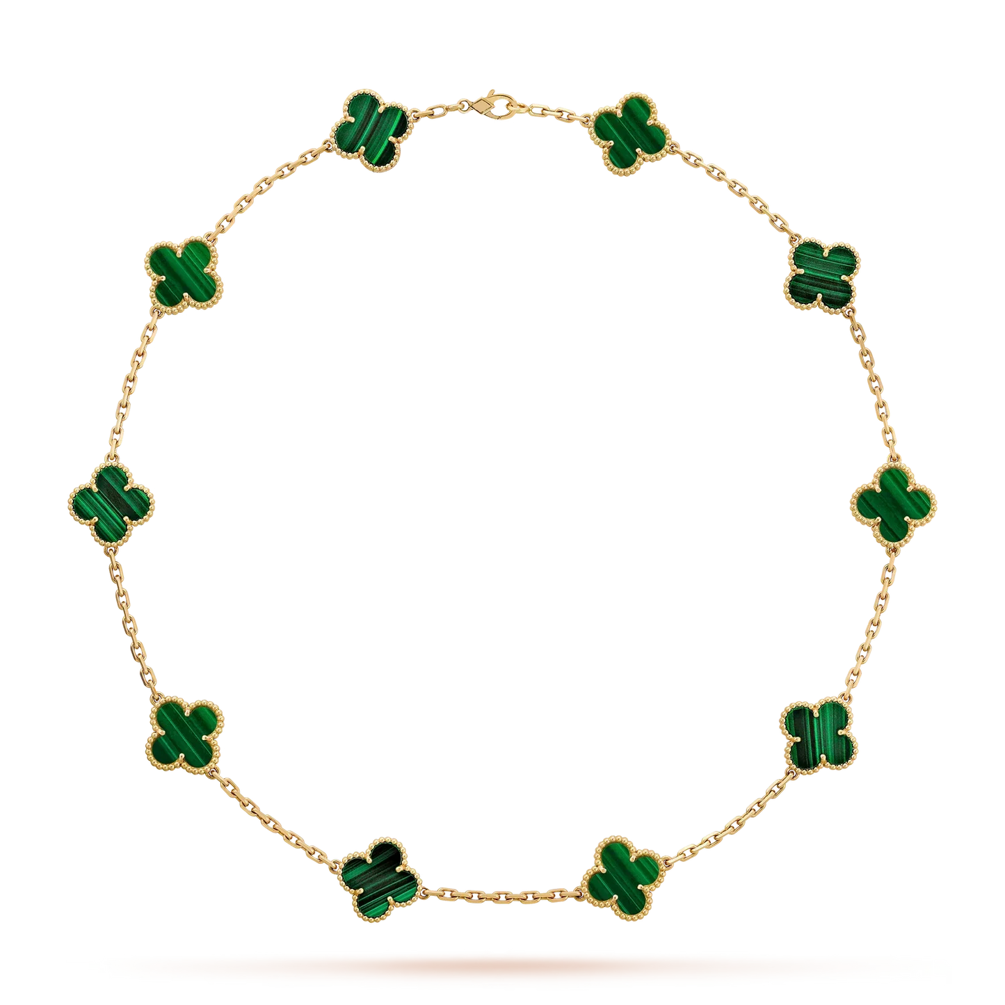 [Leaves]CLASSIC LUCKY 10-MOTIF CLOVER NECKLACE GOLD COLLECTION