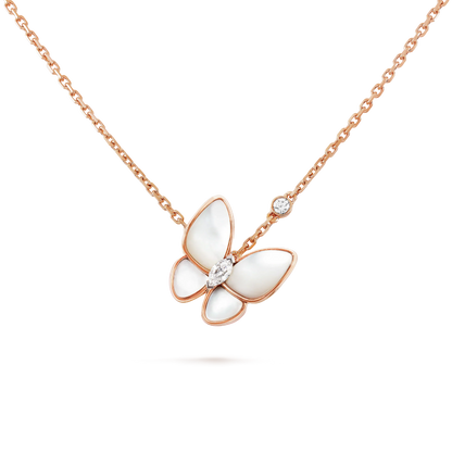 [Leaves]BUTTERFLY MOP DIAMOND NECKLACE