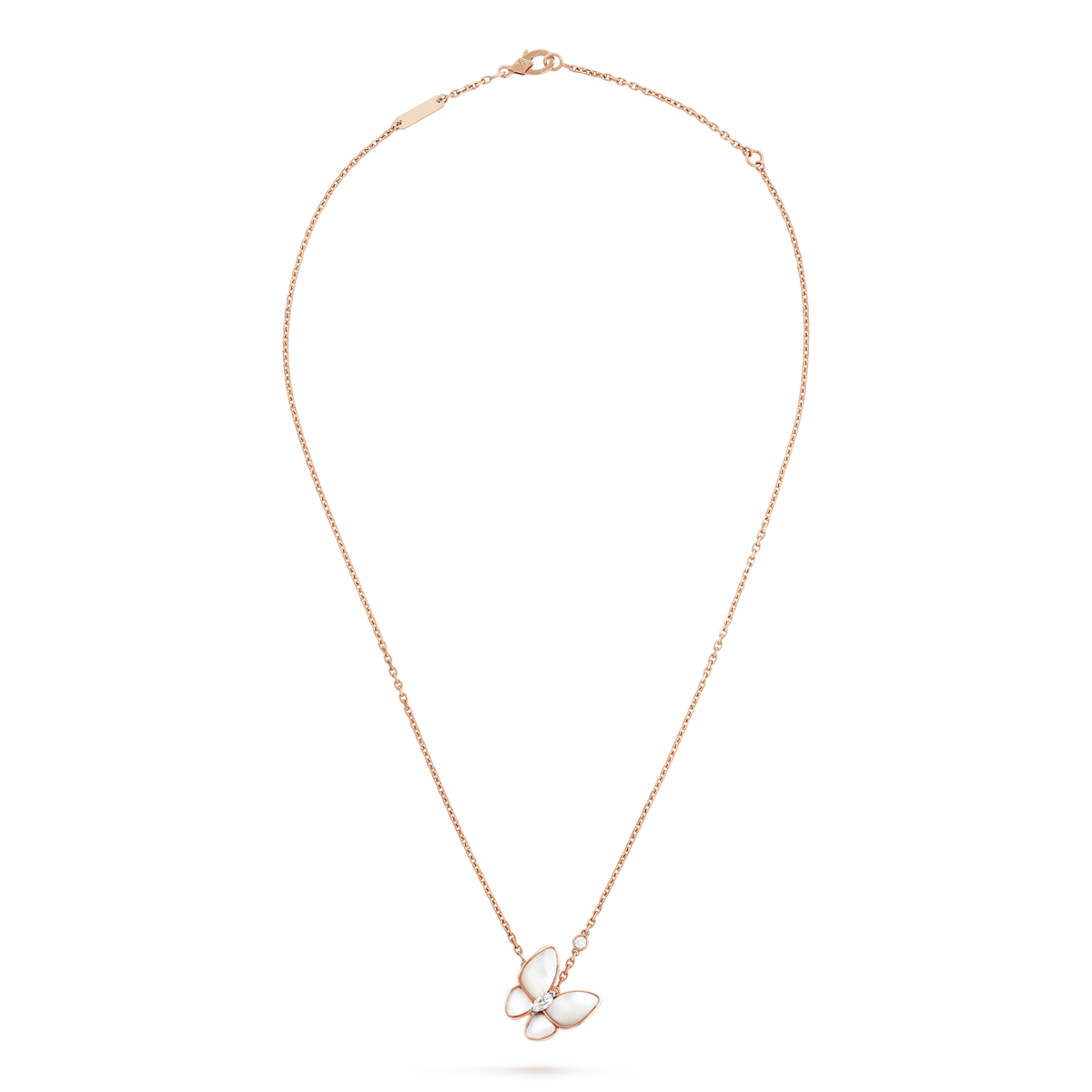 [Leaves]BUTTERFLY MOP DIAMOND NECKLACE
