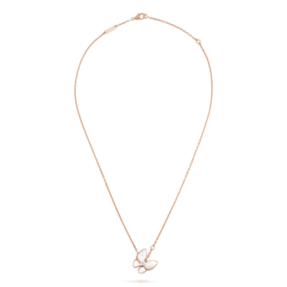 [Leaves]BUTTERFLY MOP DIAMOND NECKLACE