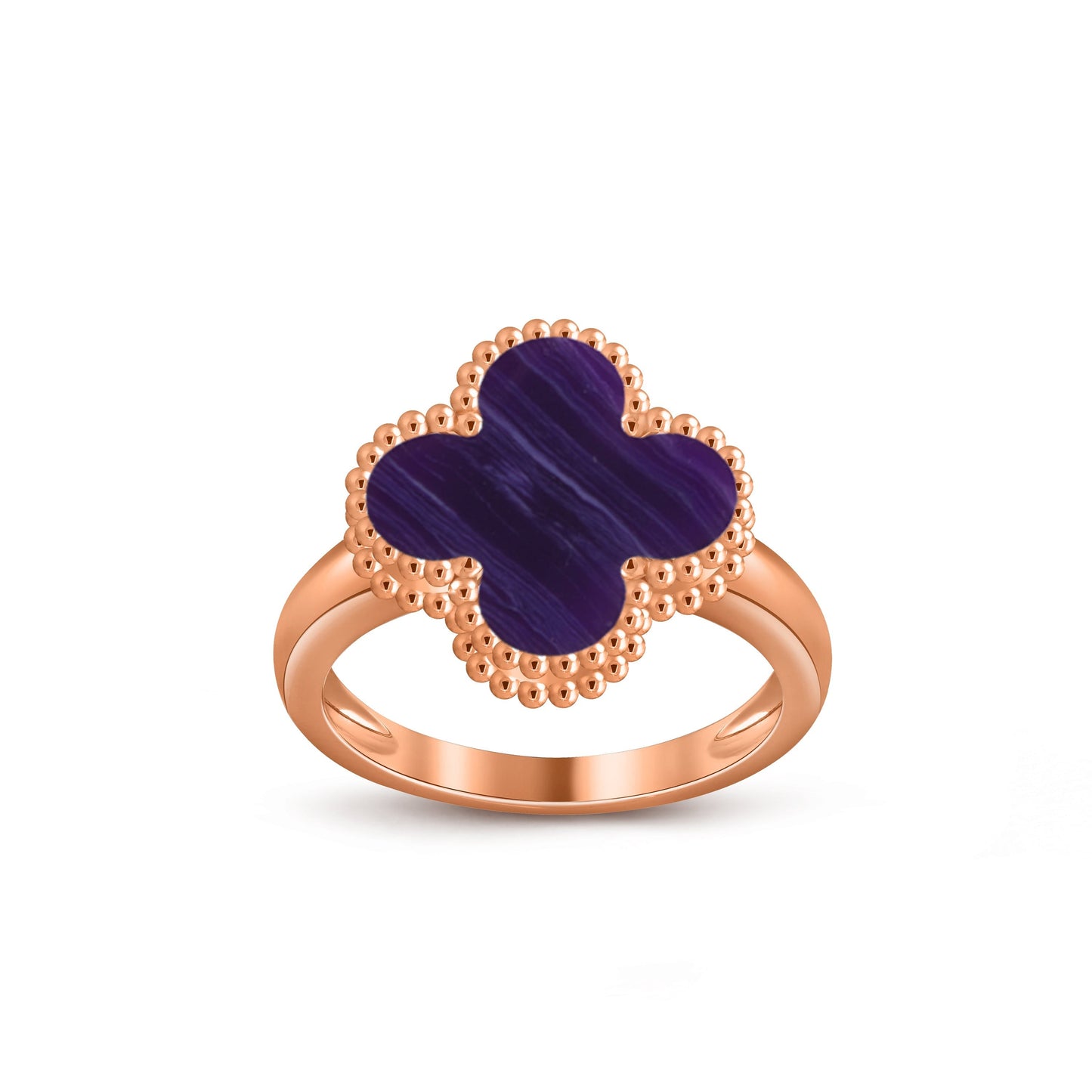 [Leaves]LUCKY CLOVER VINTAGE ROSE GOLD RING COLLECTION