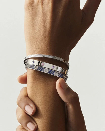 [Leaves]Classic 6.1mm Love Bracelet 10-Diamond Full Pavé