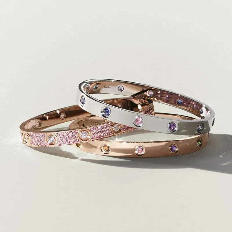 [Leaves]Classic 6.1mm Love Bracelet 10-Diamond Multicolor