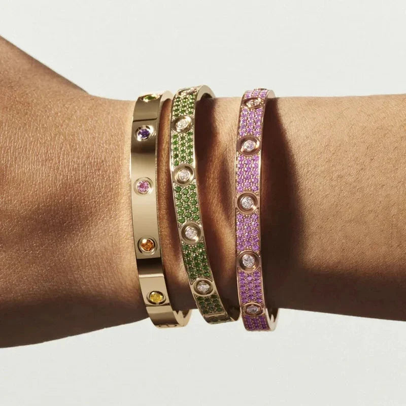 [Leaves]CLASSIC 6.1MM LOVE BRACELET 10-DIAMOND MULTICOLOR