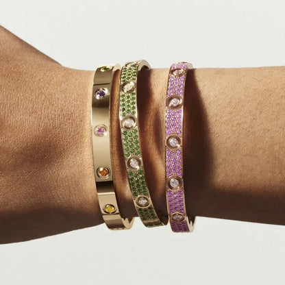 [Leaves]CLASSIC 6.1MM LOVE BRACELET 10-DIAMOND MULTICOLOR