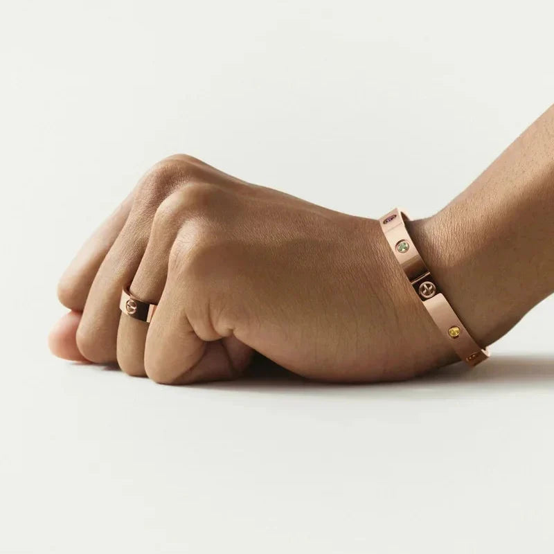 [Leaves]CLASSIC 6.1MM LOVE BRACELET 10-DIAMOND MULTICOLOR