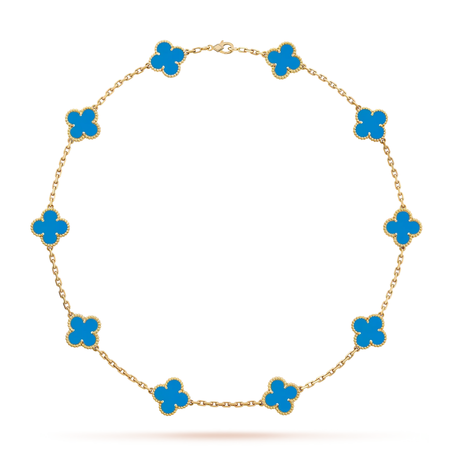 [Leaves]CLASSIC LUCKY 10-MOTIF CLOVER NECKLACE GOLD COLLECTION