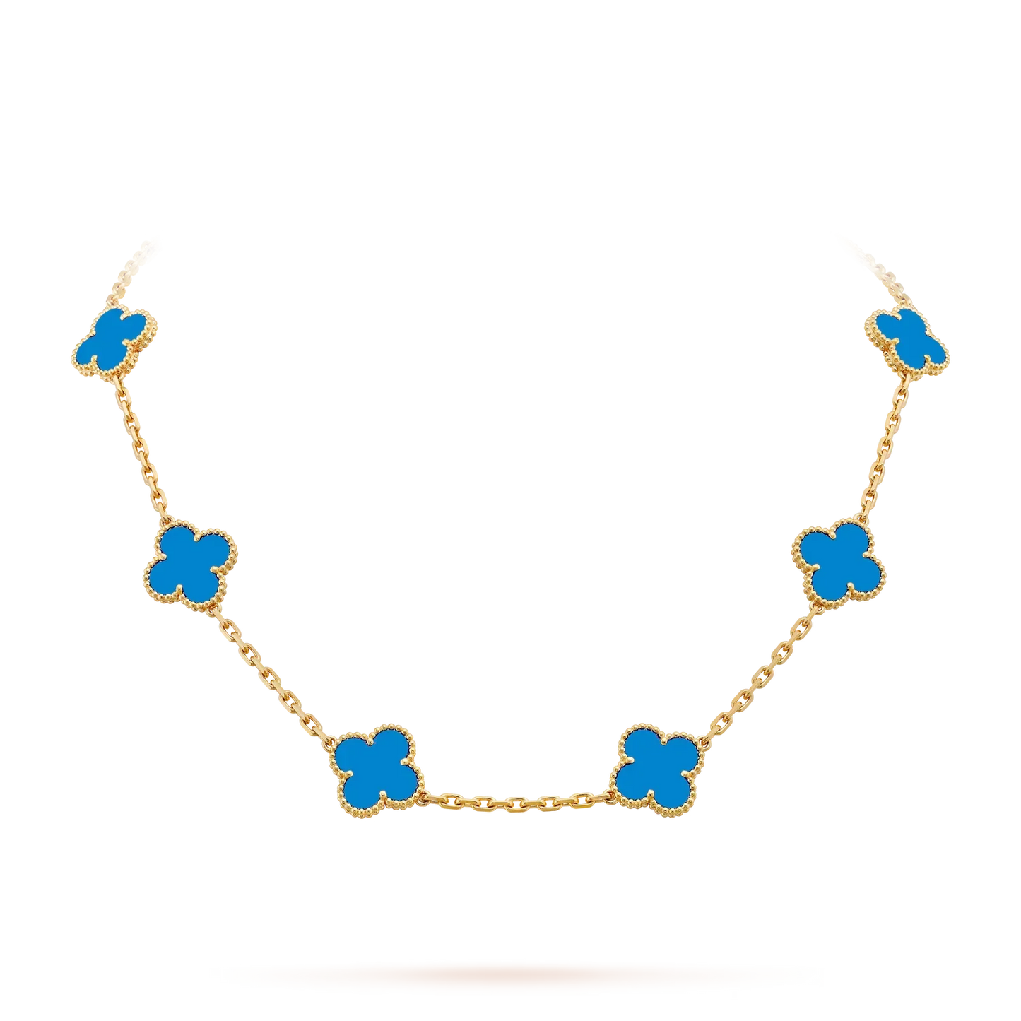 [Leaves]CLASSIC LUCKY 10-MOTIF CLOVER NECKLACE GOLD COLLECTION