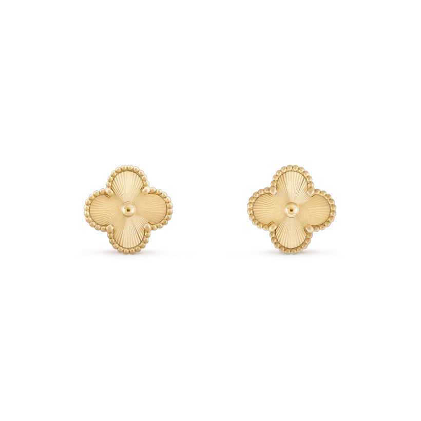 [Leaves]CLOVER MINI 9.5MM LASER EARRINGS