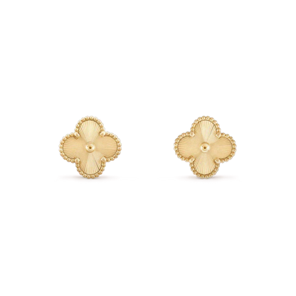 [Leaves]CLOVER MINI 9.5MM LASER EARRINGS