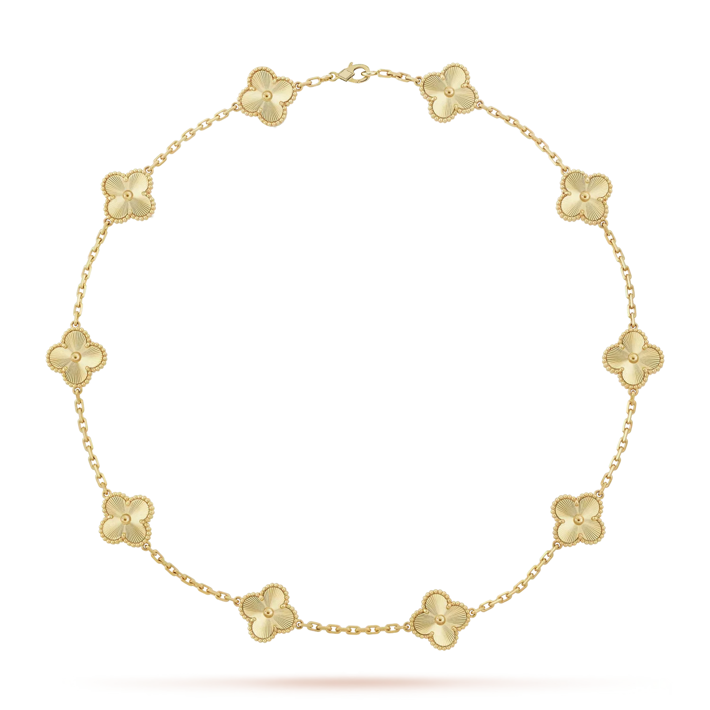 [Leaves]CLASSIC LUCKY 10-MOTIF CLOVER NECKLACE GOLD COLLECTION