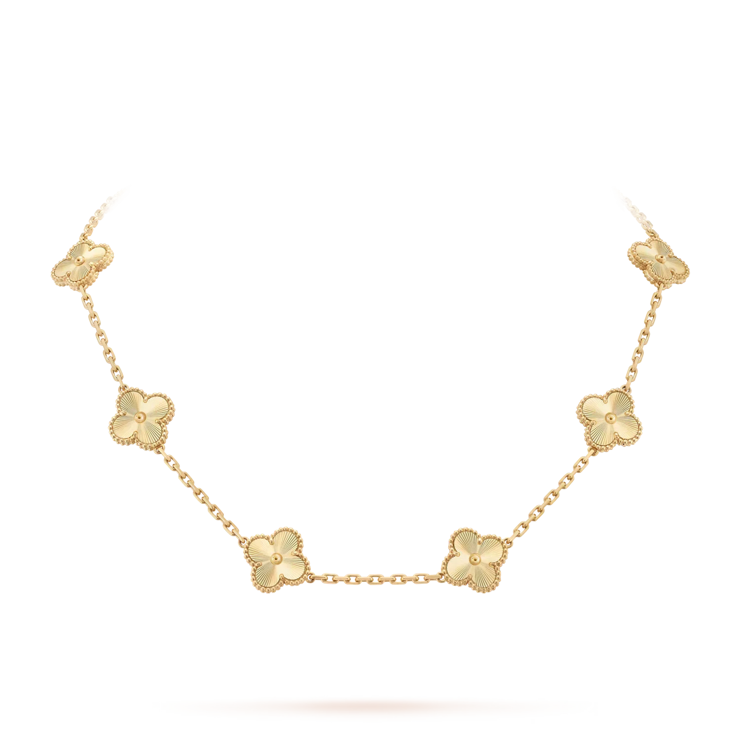 [Leaves]CLASSIC LUCKY 10-MOTIF CLOVER NECKLACE GOLD COLLECTION
