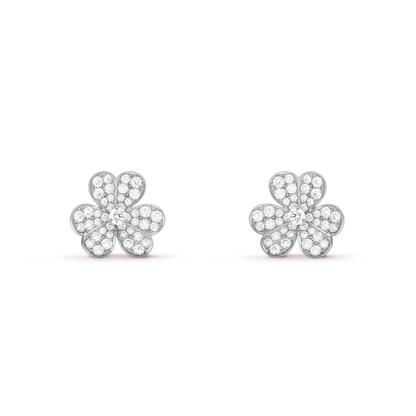 [Leaves]CLOVER COMOS DIAMOND EARRINGS SILVER