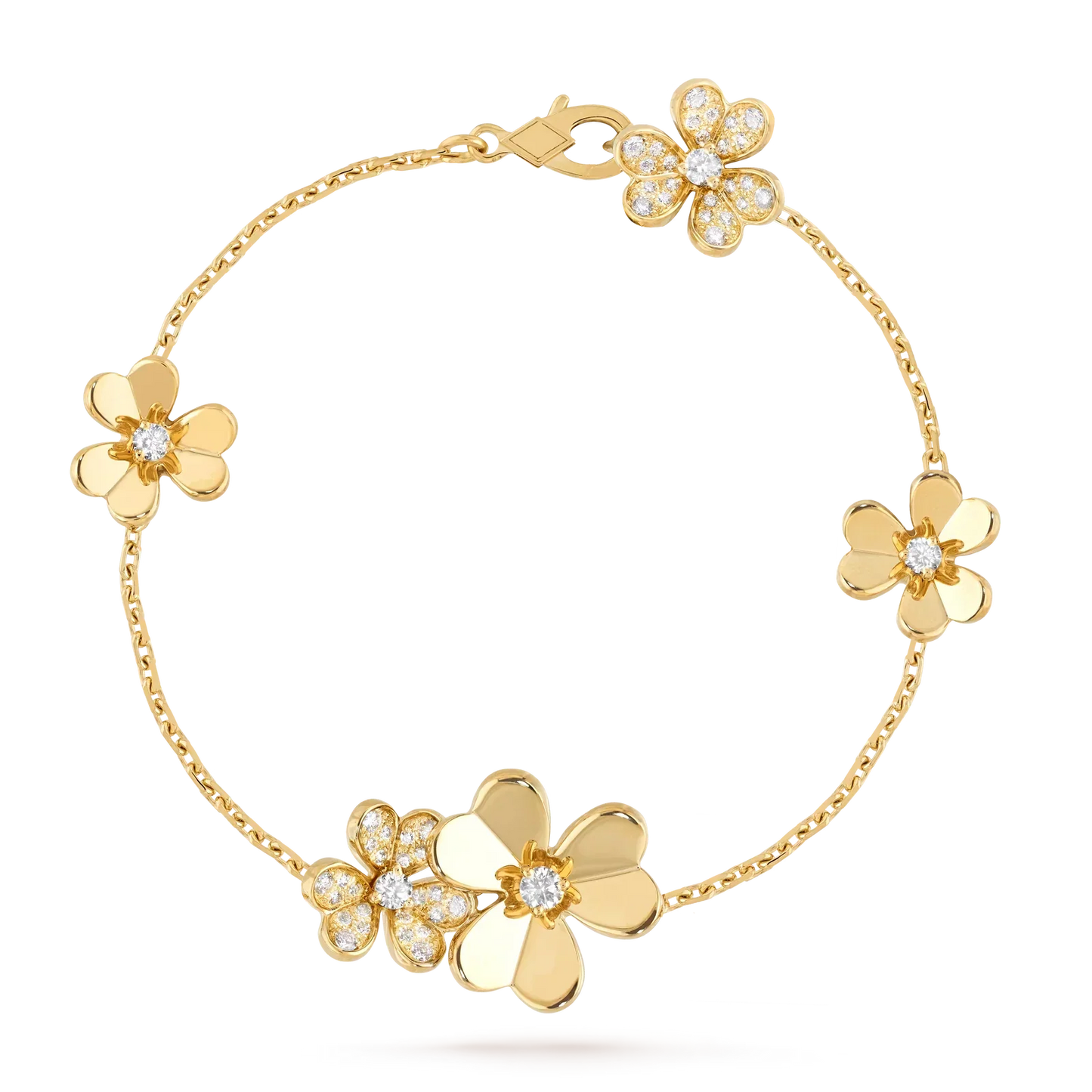 [Leaves]LUMINOUS BLOSSOM 5-MOTIF CHARM BRACELET