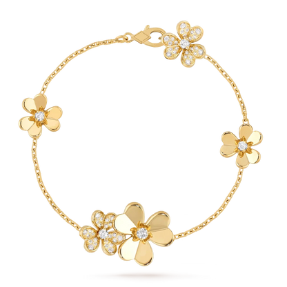 [Leaves]LUMINOUS BLOSSOM 5-MOTIF CHARM BRACELET