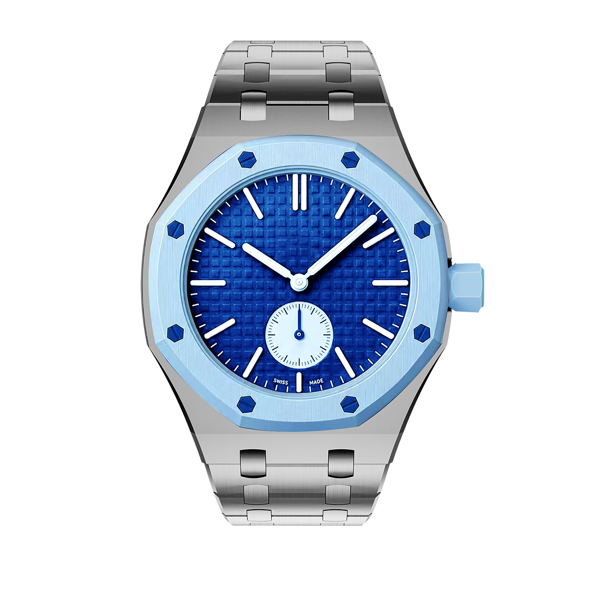 [Leaves]OAK POP EXCLUSIVE SILVER STEEL STRAP