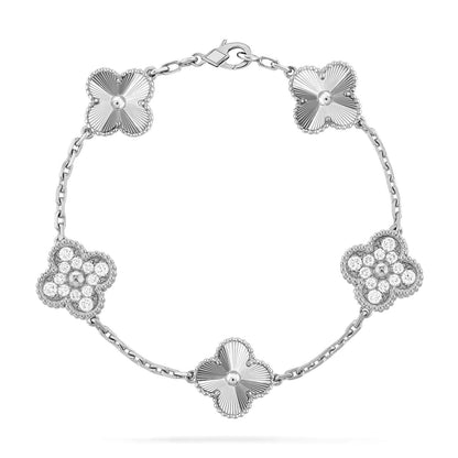 [Leaves]LUCKY CLOVER 5-MOTIF BRACELET - LASER COLLECTION