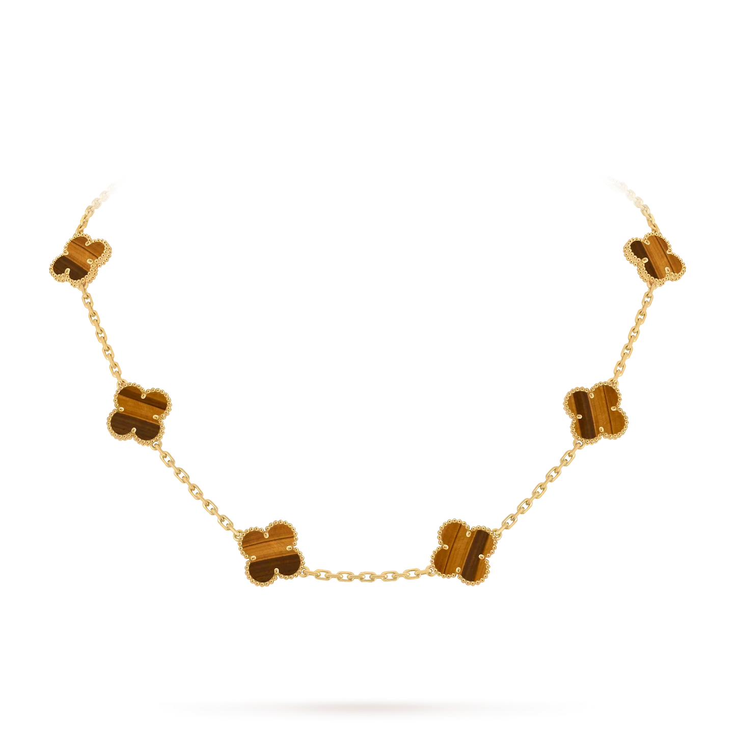 [Leaves]CLASSIC LUCKY 10-MOTIF CLOVER NECKLACE GOLD COLLECTION