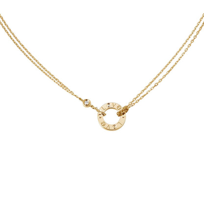 [Leaves]LOVE CIRCULAR PENDANT 2-DIAMOND NECKLACE