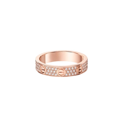 [Leaves]LOVE 4MM PAVÉ DIAMOND RING