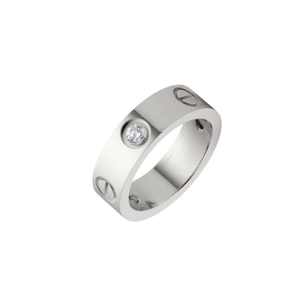 [Leaves]LOVE 5.5MM 3 DIAMONDS RING