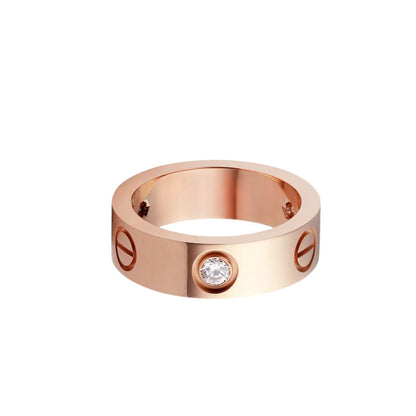 [Leaves]LOVE 5.5MM 3 DIAMONDS RING