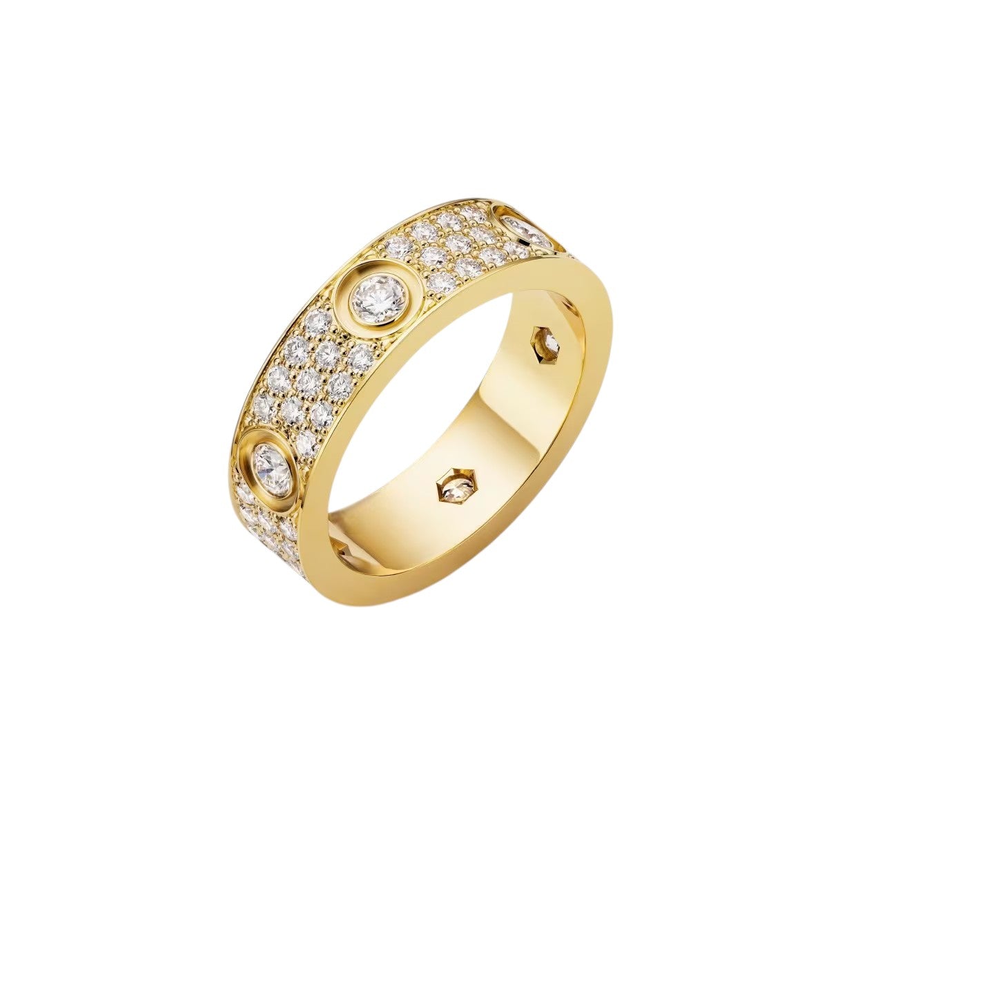 [Leaves]LOVE 5.5MM FULL-PAVÉ 6-DIAMOND RING