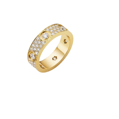 [Leaves]LOVE 5.5MM FULL-PAVÉ 6-DIAMOND RING