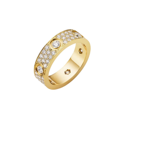 [Leaves]LOVE 5.5MM FULL-PAVÉ 6-DIAMOND RING