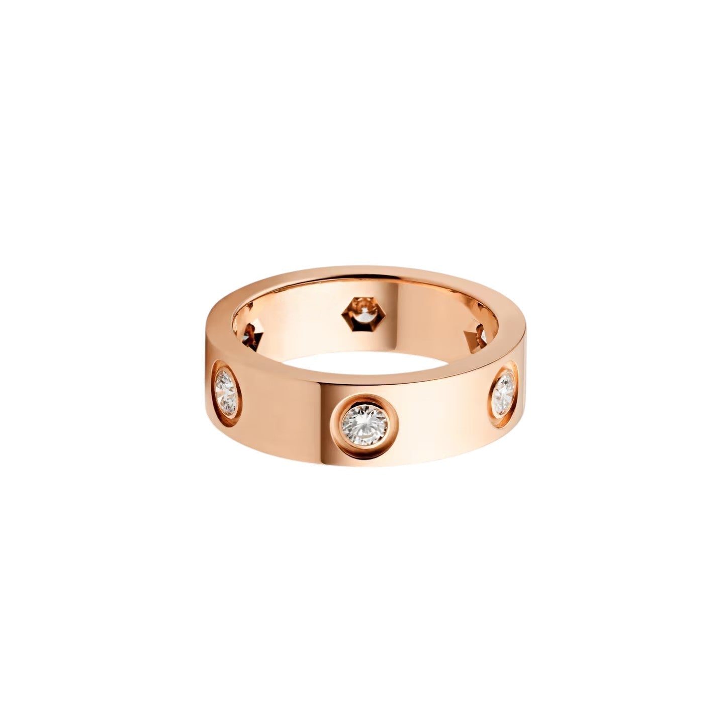 [Leaves]LOVE 5.5MM 6 DIAMONDS RING