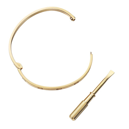 [Leaves]CLASSIC 6.1MM LOVE SINGLE-SCREW CLOSURE BANGLE