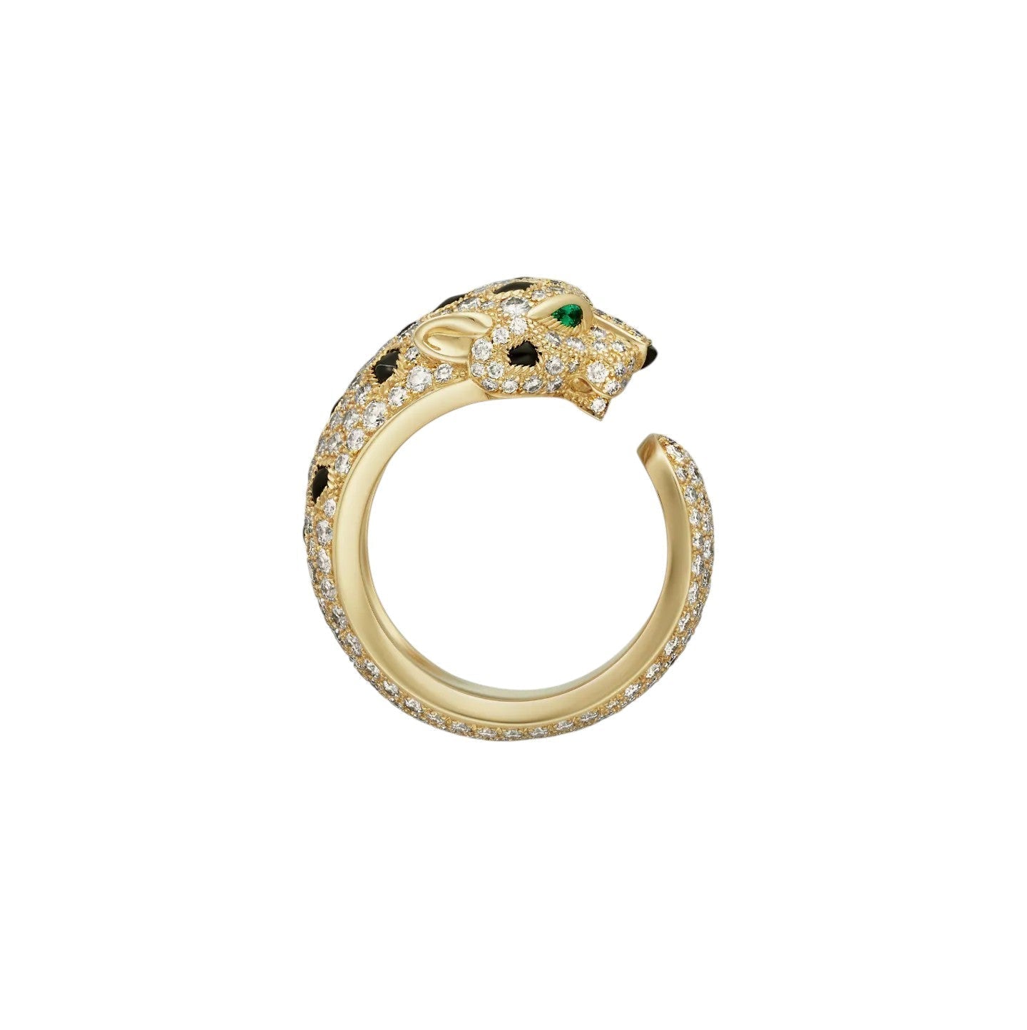 [Leaves]PANTHÈRE DE DIAMOND HALF-PAVÉ MEDIUM RING