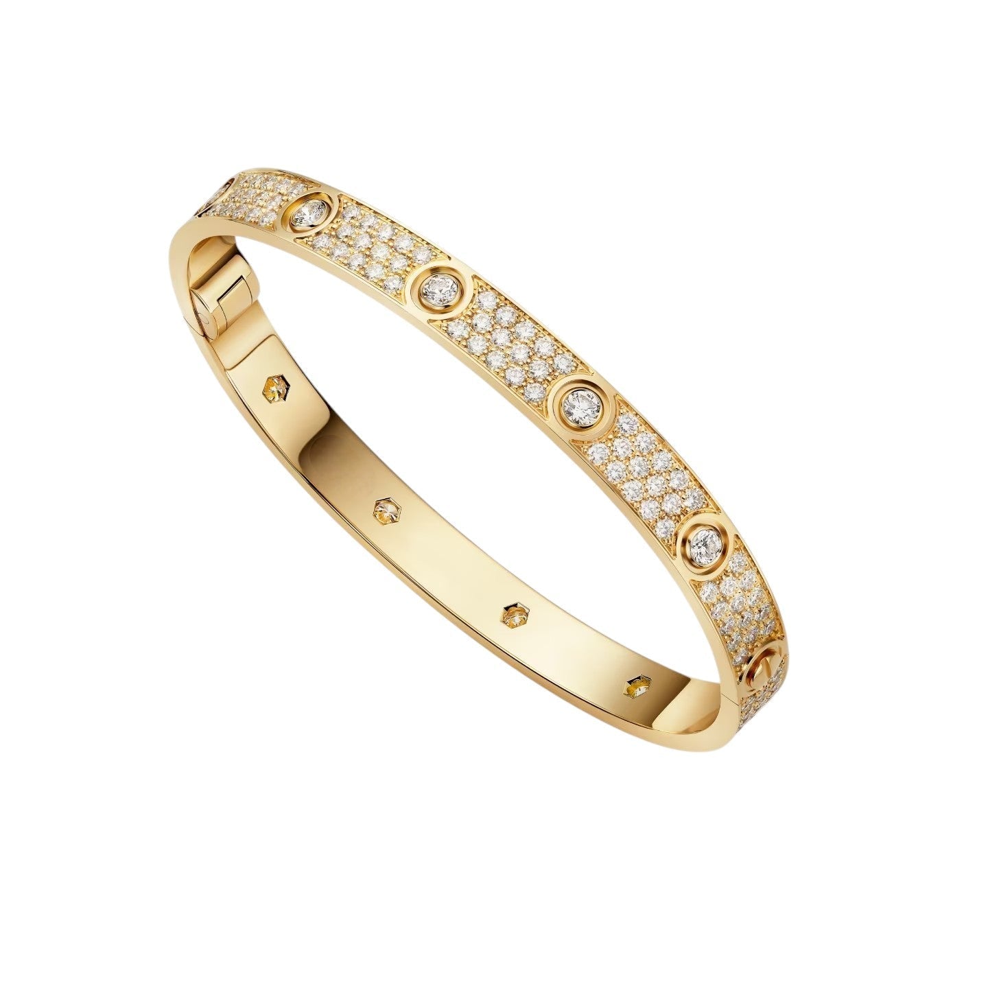 [Leaves]CLASSIC 6.1MM LOVE BANGLE - 10-DIAMOND FULL PAVÉ