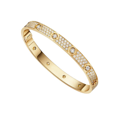 [Leaves]CLASSIC 6.1MM LOVE BANGLE - 10-DIAMOND FULL PAVÉ