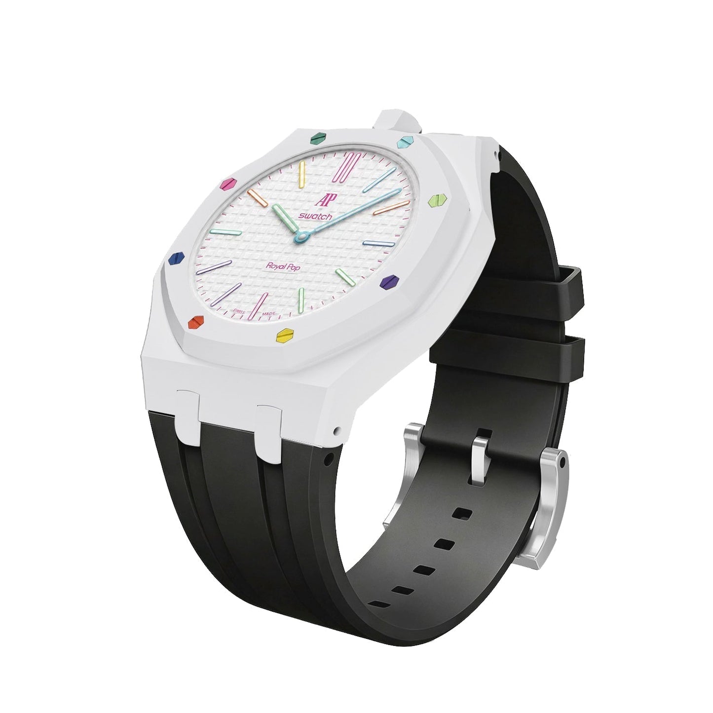 [Leaves]Royal Oak Pop Exclusive Bioceramic Case & Silicone Strap Mix Color