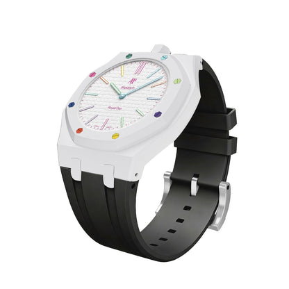 [Leaves]Royal Oak Pop Exclusive Bioceramic Case & Silicone Strap Mix Color