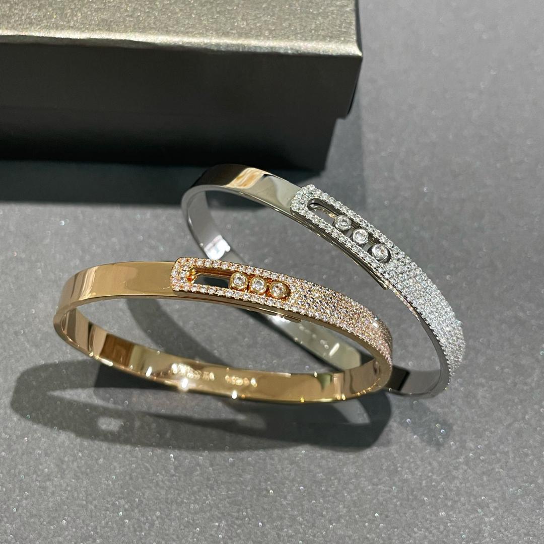 [Leaves]MOVE NOA PAVÉ DIAMOND BANGLE BRACELET