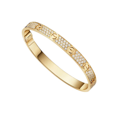 [Leaves]CLASSIC 6.1MM LOVE BANGLE - FULL PAVÉ