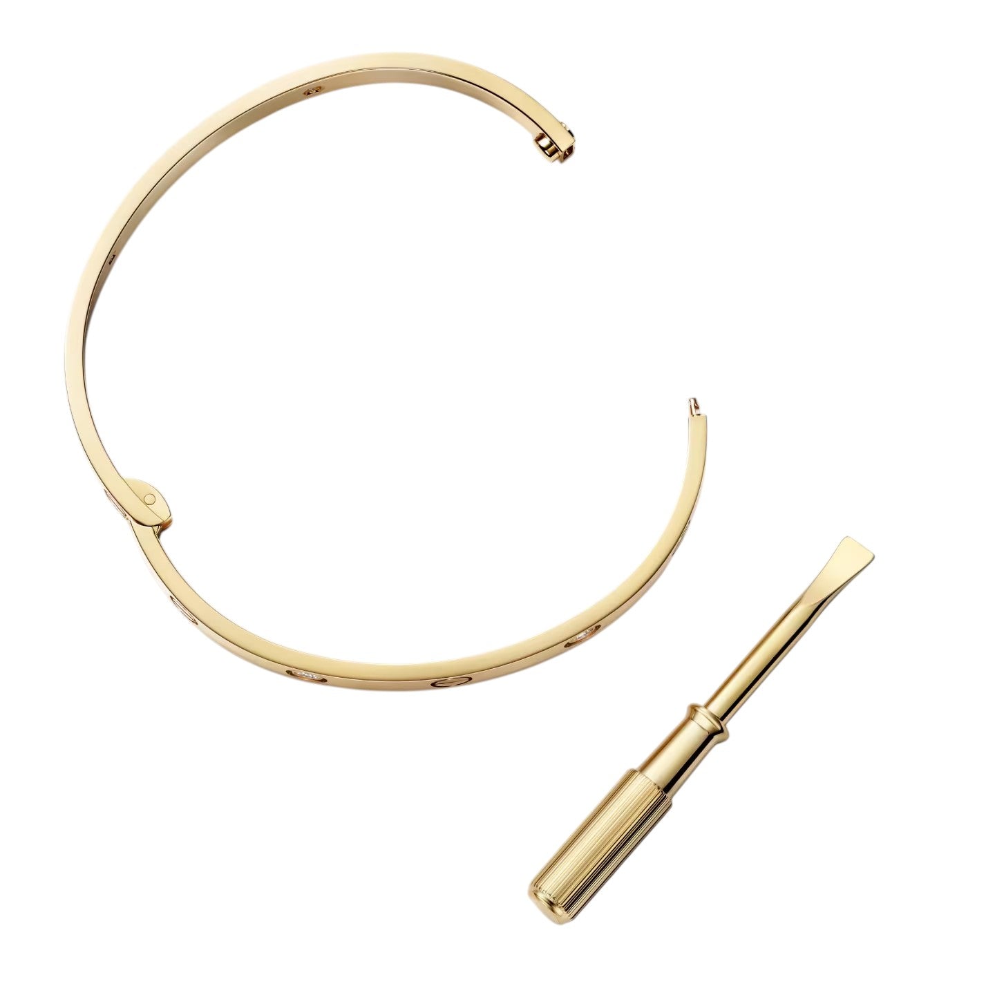 [Leaves]CLASSIC 6.1MM LOVE SINGLE-SCREW CLOSURE BANGLE - 4-DIAMOND