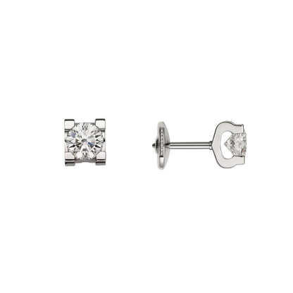 [Leaves]C DE DIAMOND STUD EARRINGS